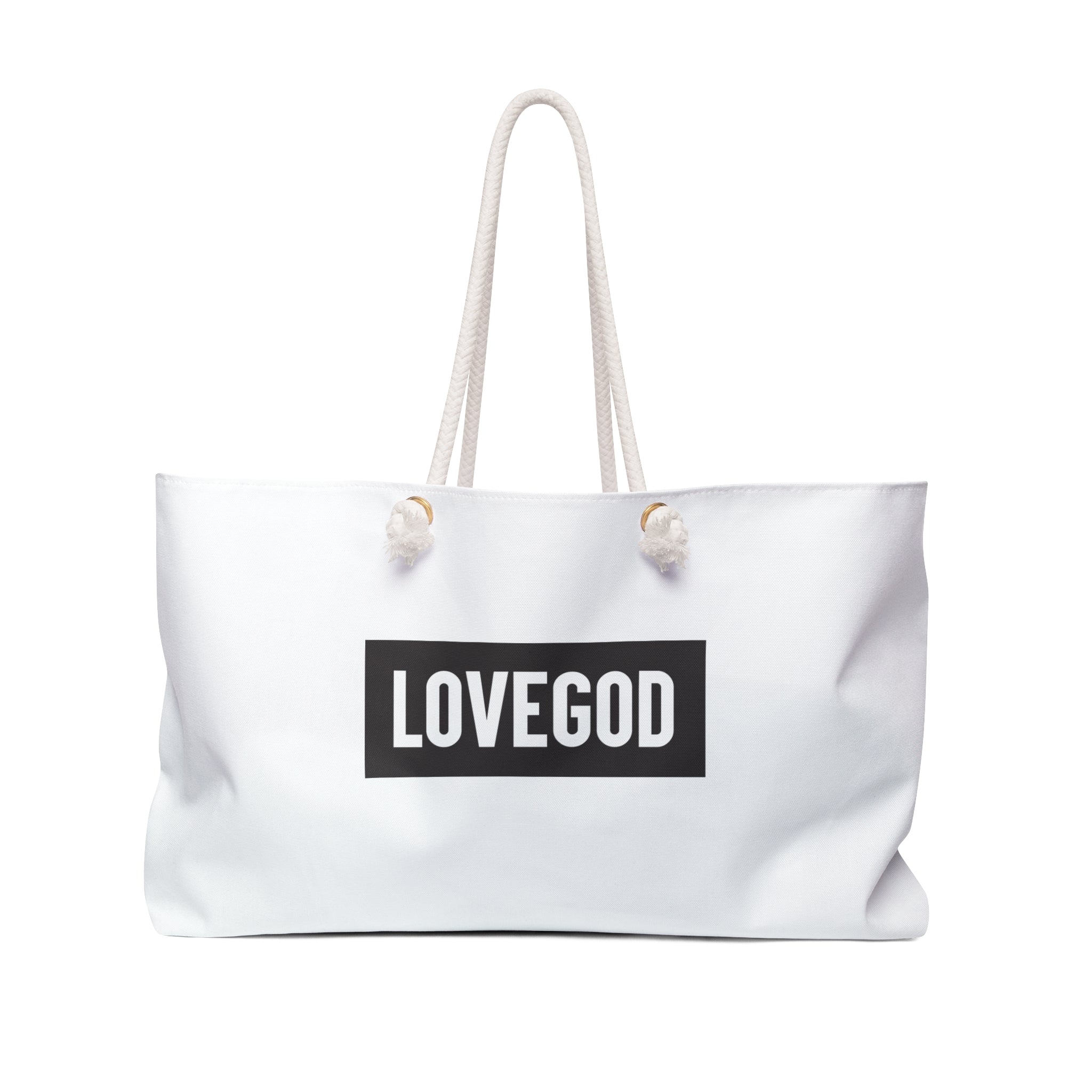 LOVEGOD Unisex Weekender Bag - White