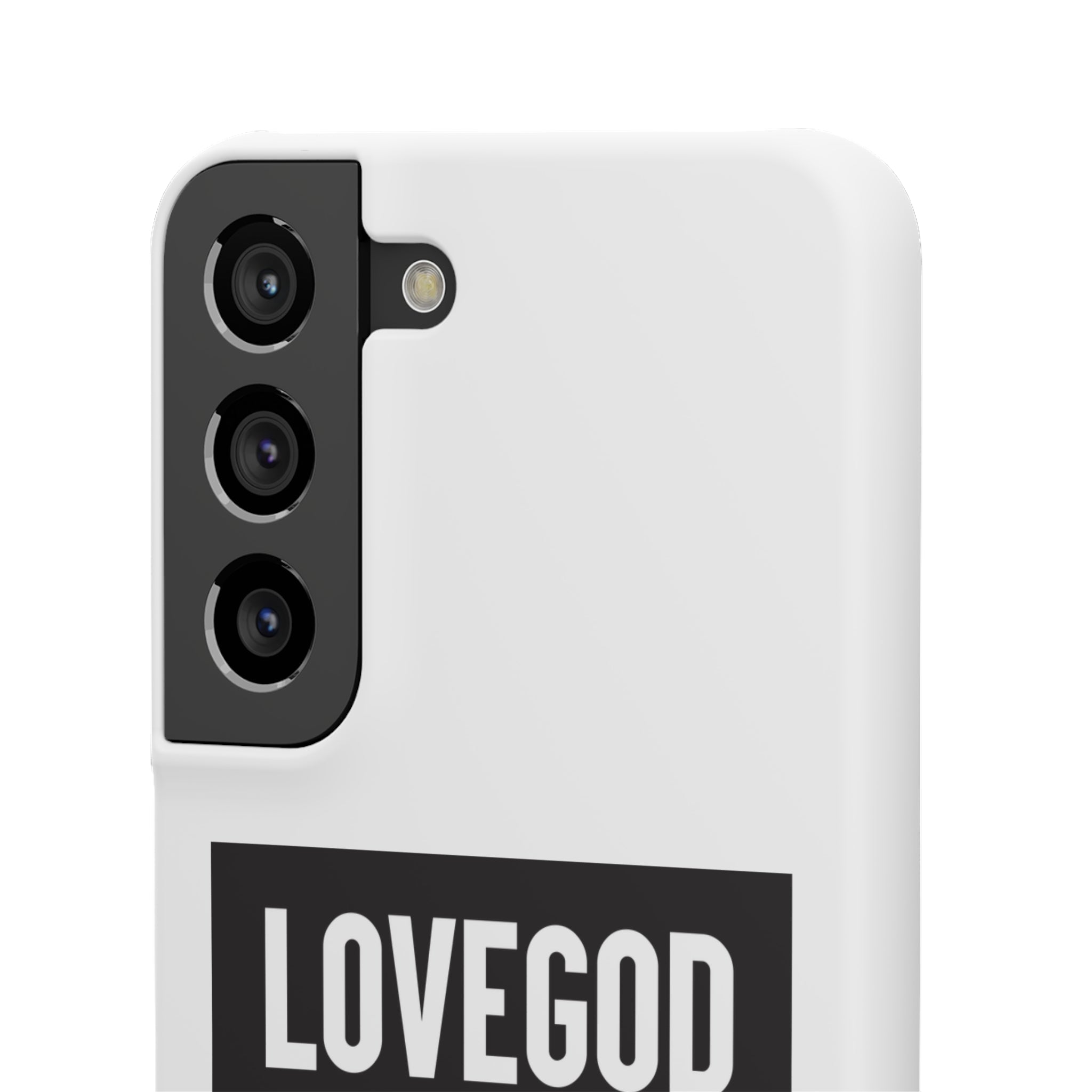 LOVEGOD Limited Edition Phone Snap Case - White (All phones)