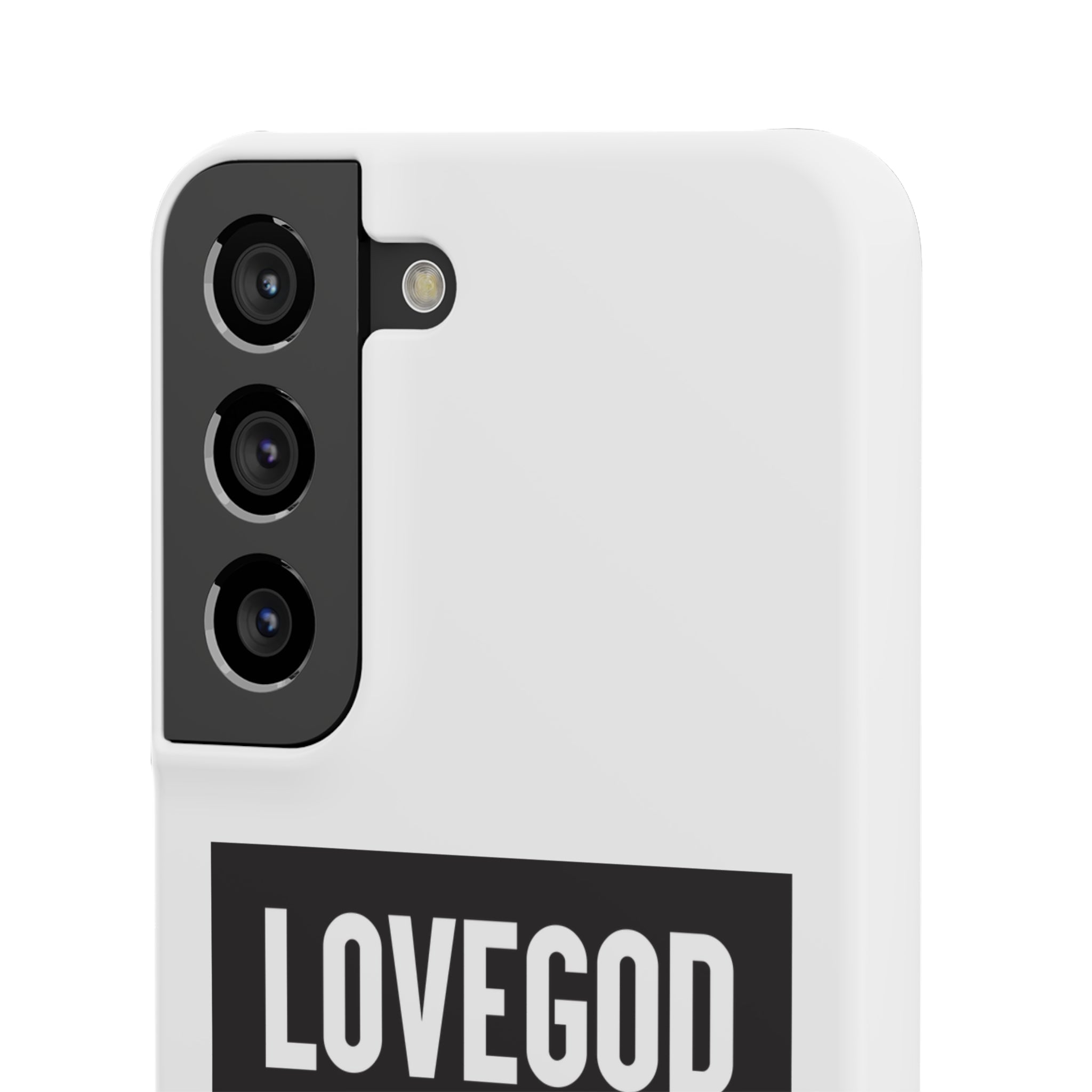 LOVEGOD Limited Edition Phone Snap Case - White (All phones)