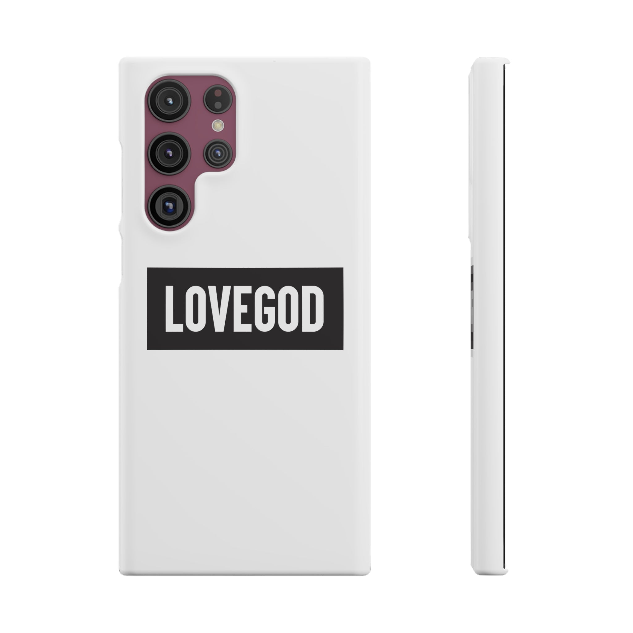 LOVEGOD Limited Edition Phone Snap Case - White (All phones)