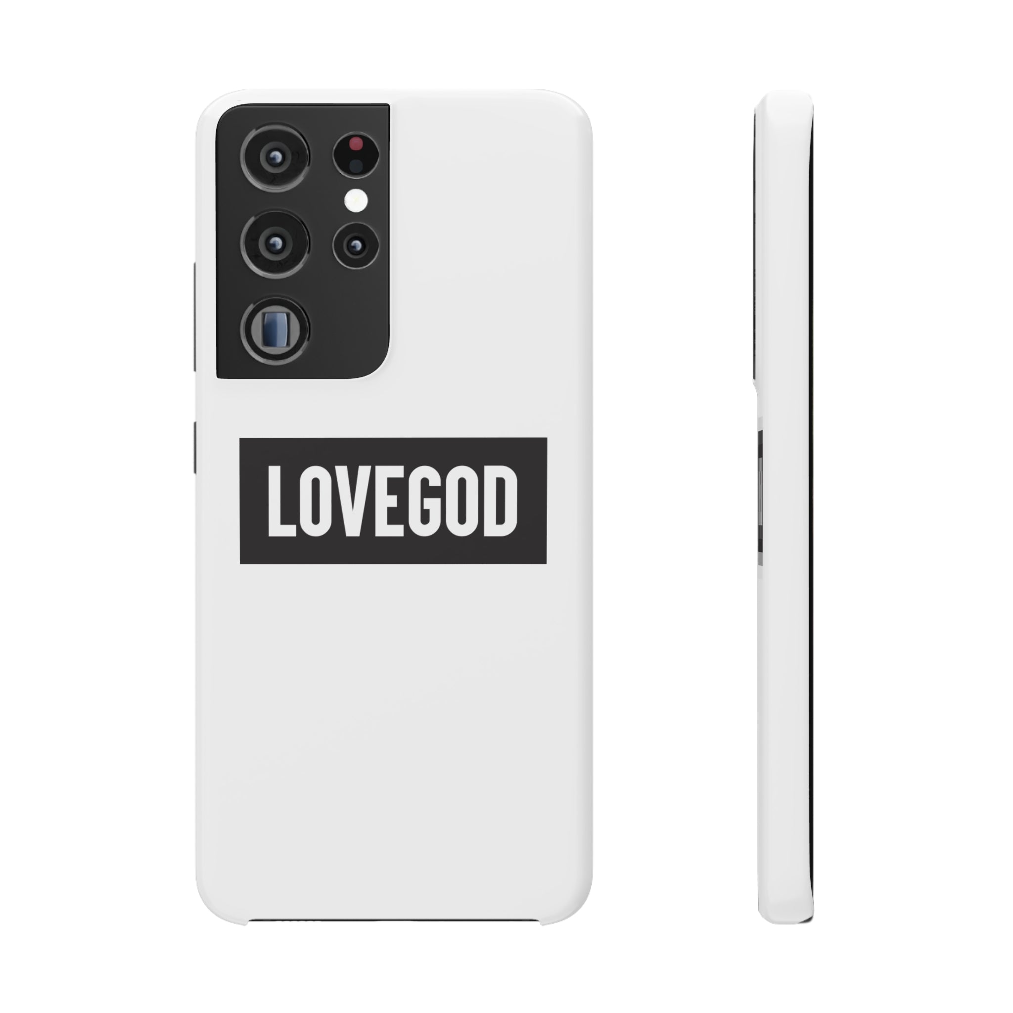 LOVEGOD Limited Edition Phone Snap Case - White (All phones)