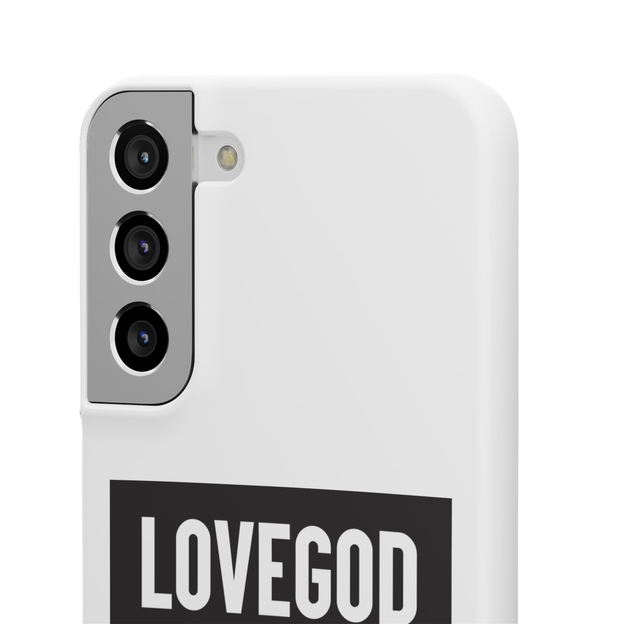 LOVEGOD Limited Edition Phone Snap Case - White (All phones)