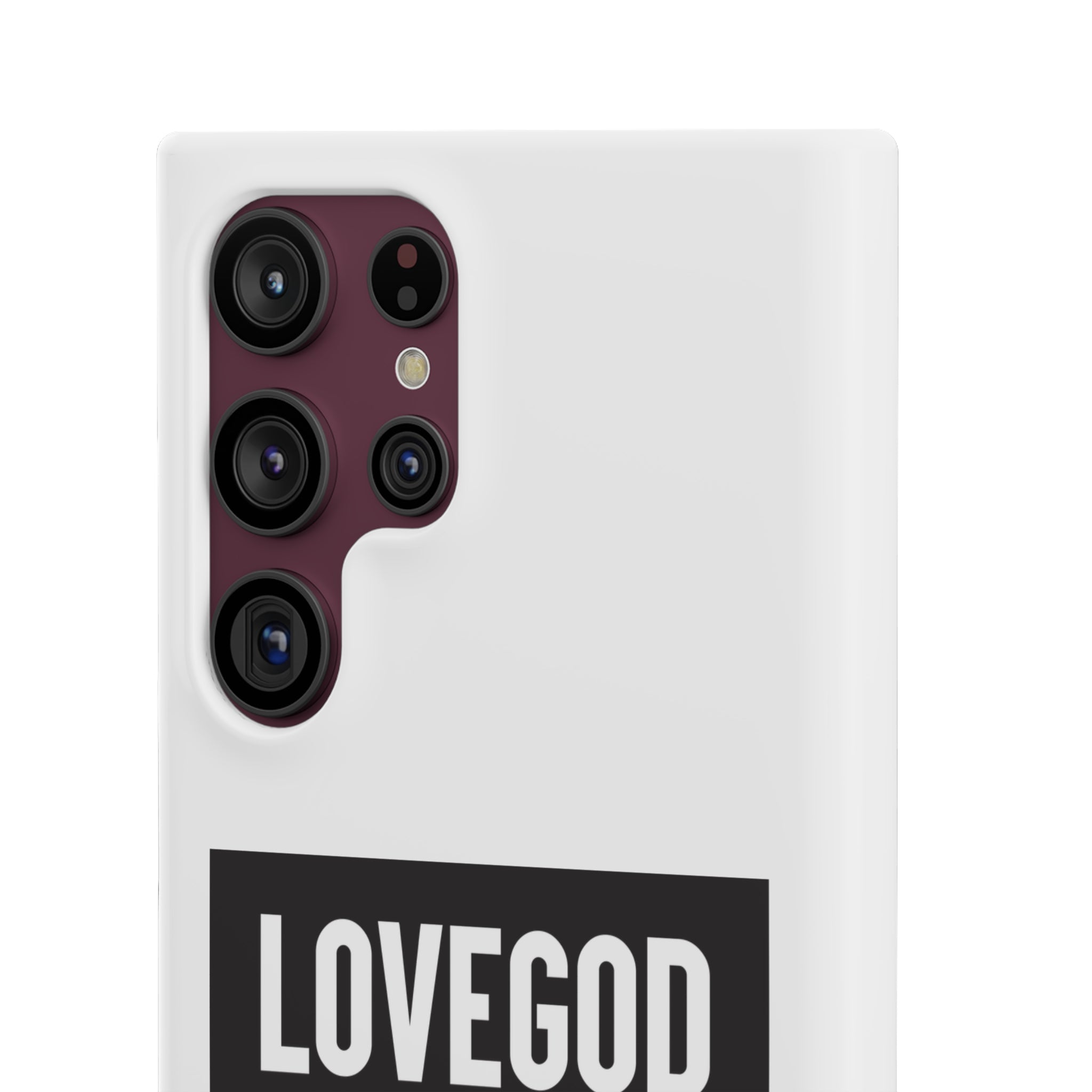 LOVEGOD Limited Edition Phone Snap Case - White (All phones)