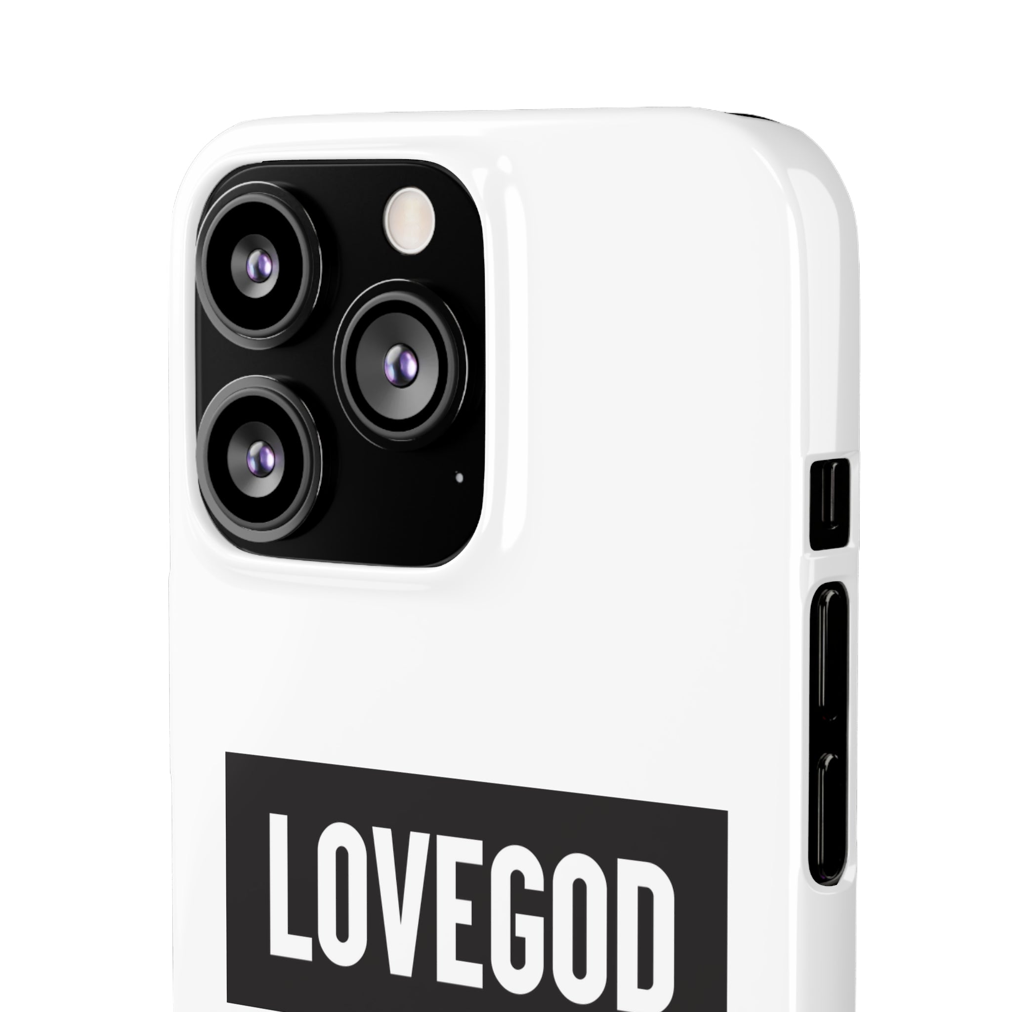 LOVEGOD Limited Edition Phone Snap Case - White (All phones)