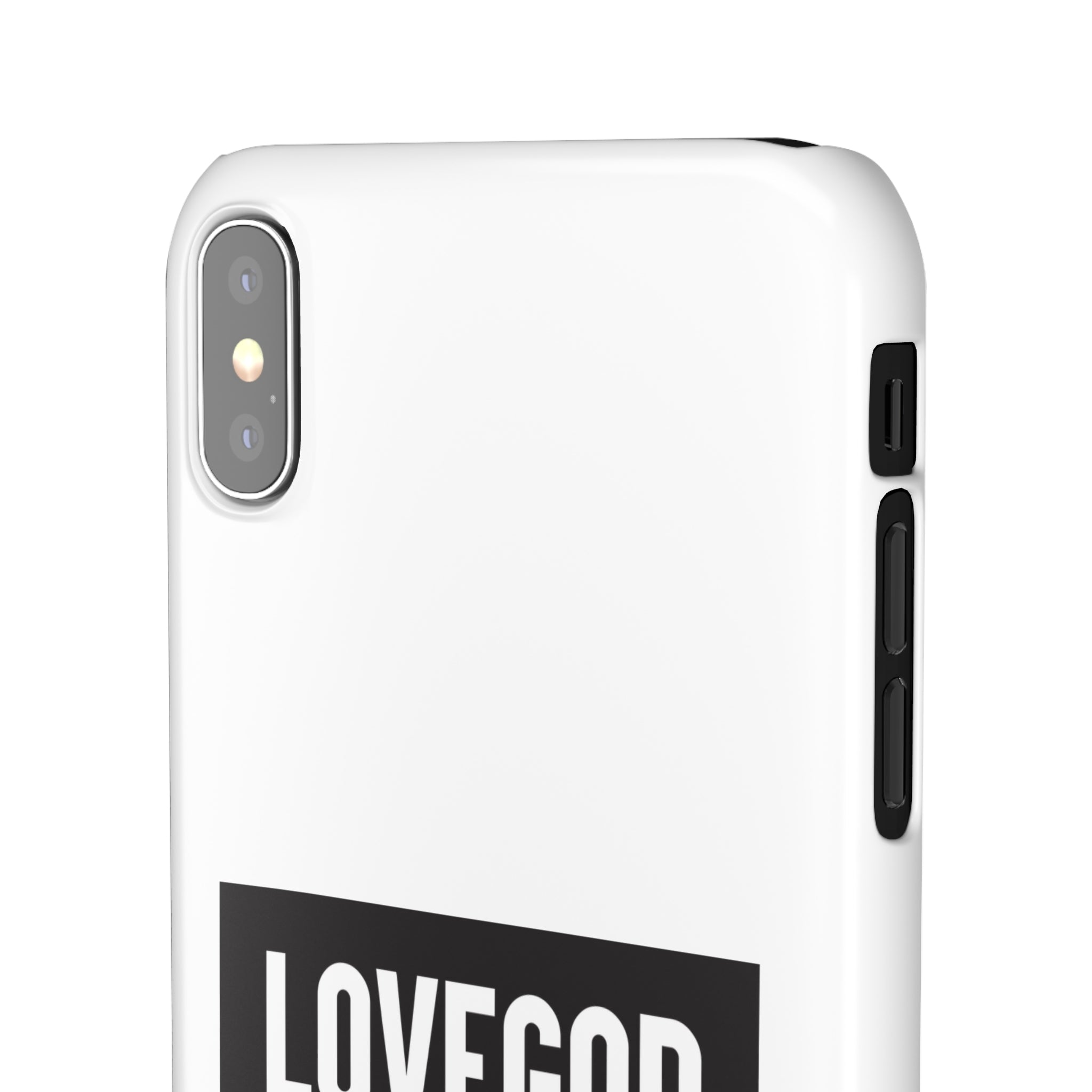 LOVEGOD Limited Edition Phone Snap Case - White (All phones)