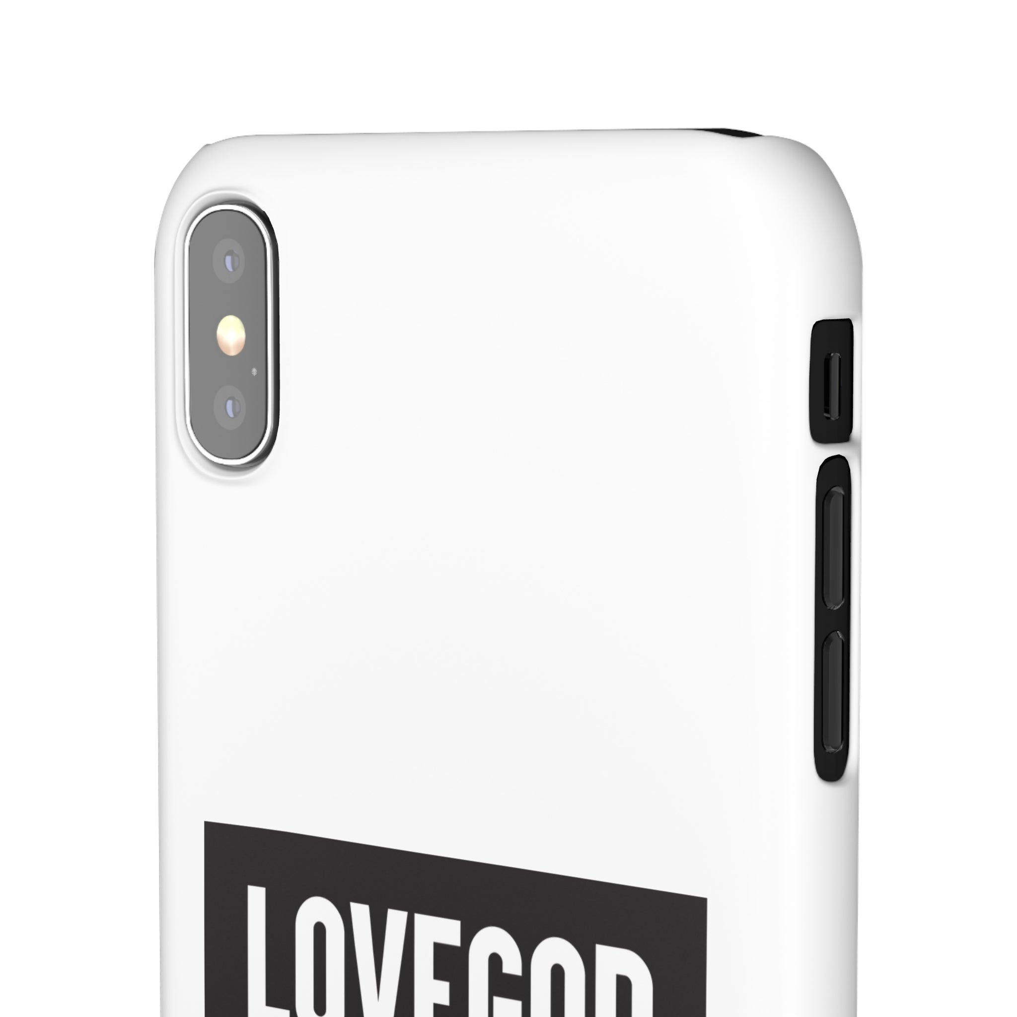 LOVEGOD Limited Edition Phone Snap Case - White (All phones)