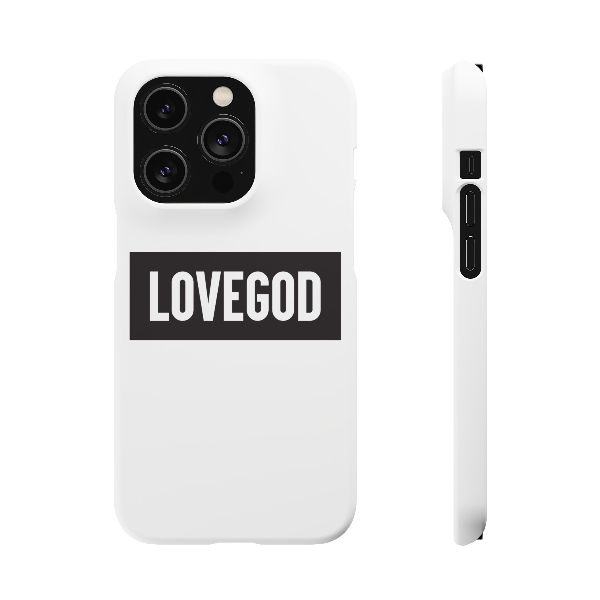 LOVEGOD Limited Edition Phone Snap Case - White (All phones)