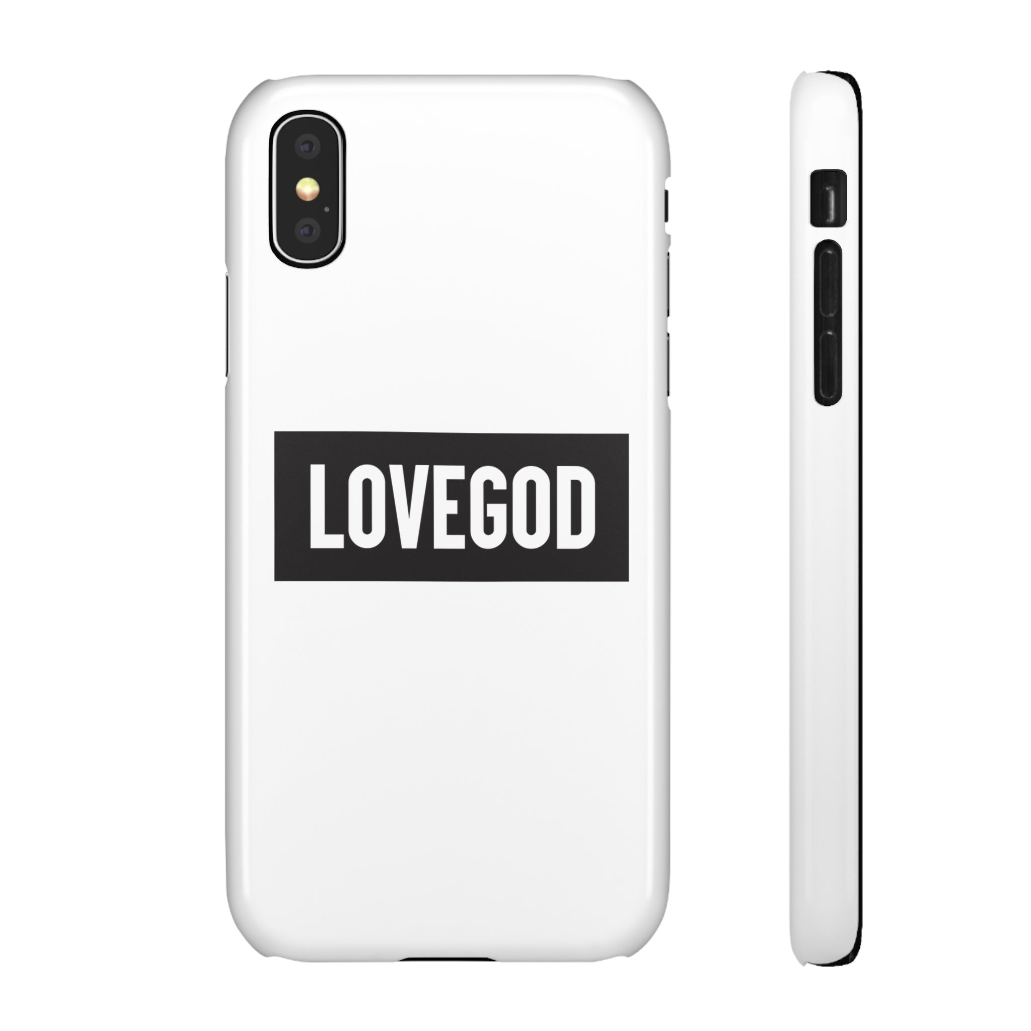 LOVEGOD Limited Edition Phone Snap Case - White (All phones)