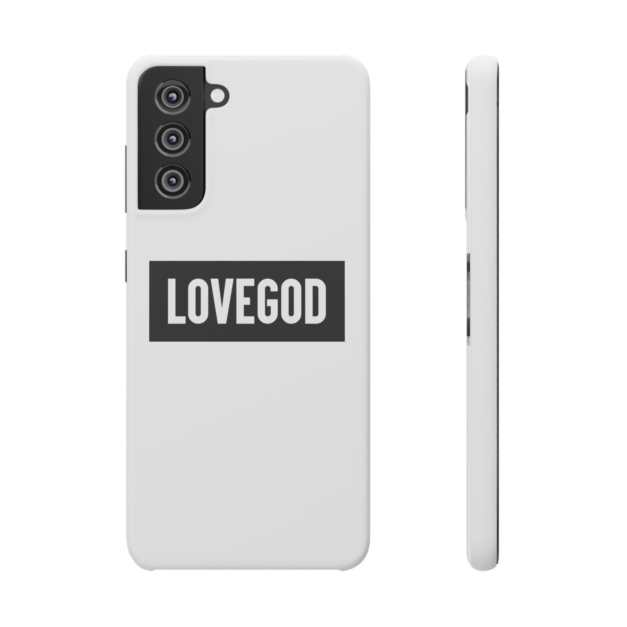 LOVEGOD Limited Edition Phone Snap Case - White (All phones)