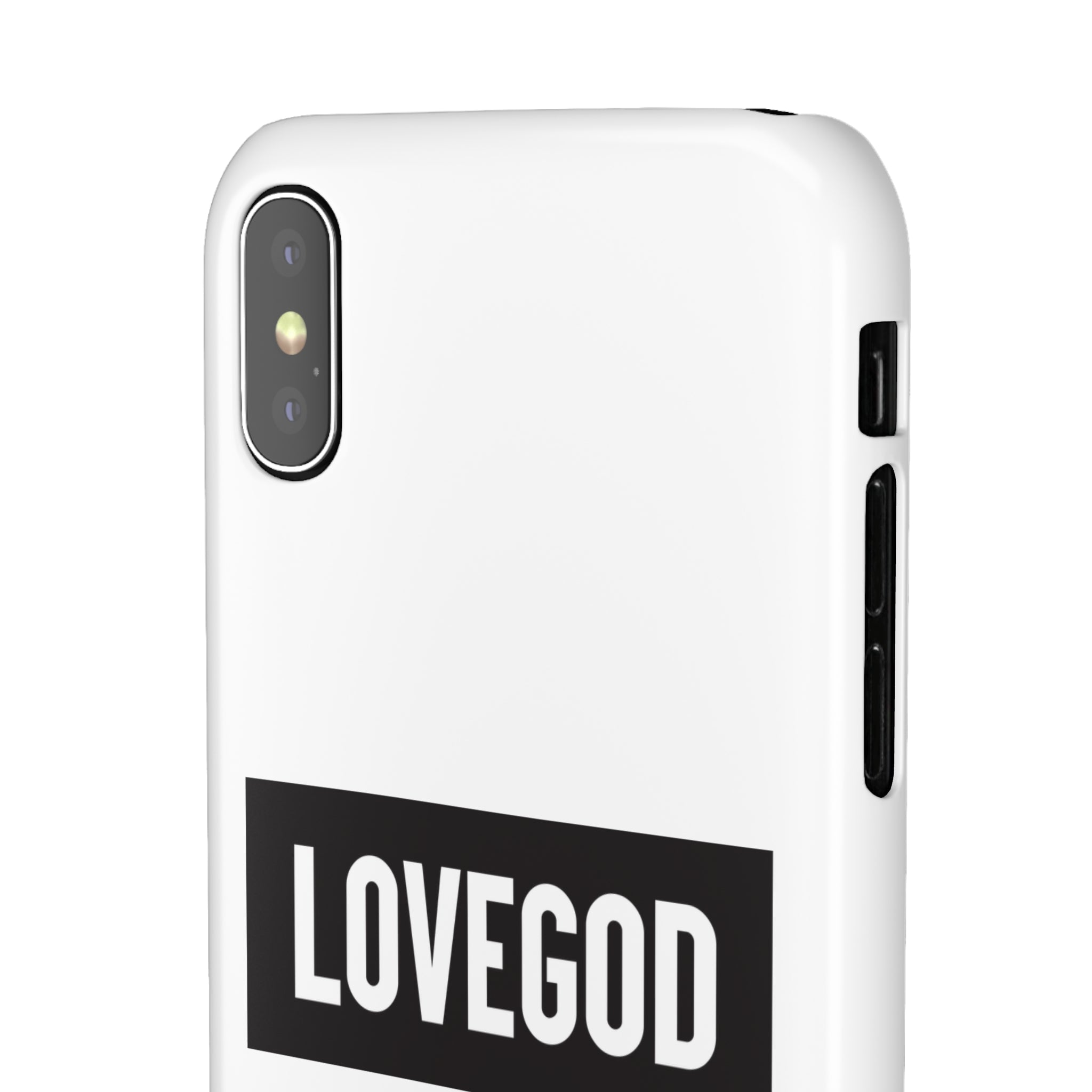 LOVEGOD Limited Edition Phone Snap Case - White (All phones)