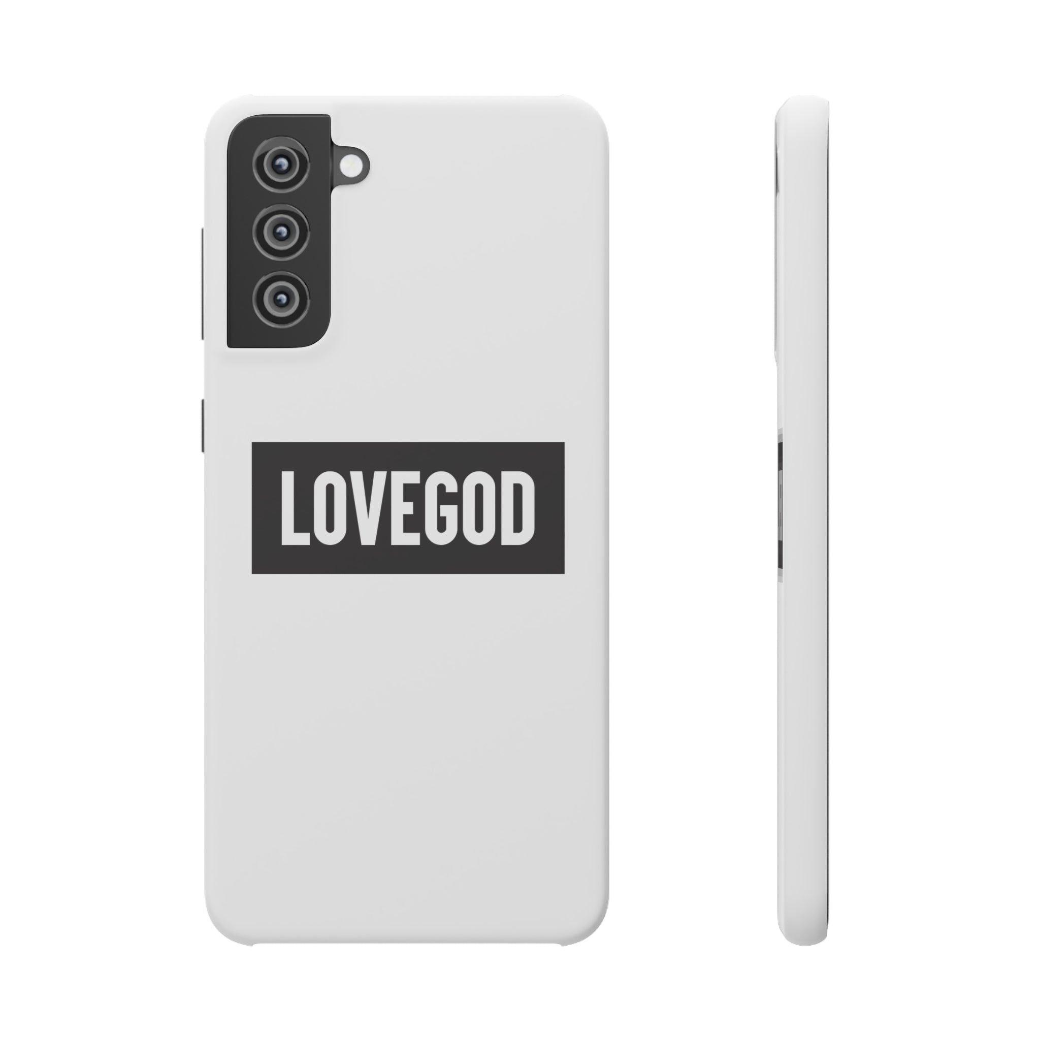 LOVEGOD Limited Edition Phone Snap Case - White (All phones)