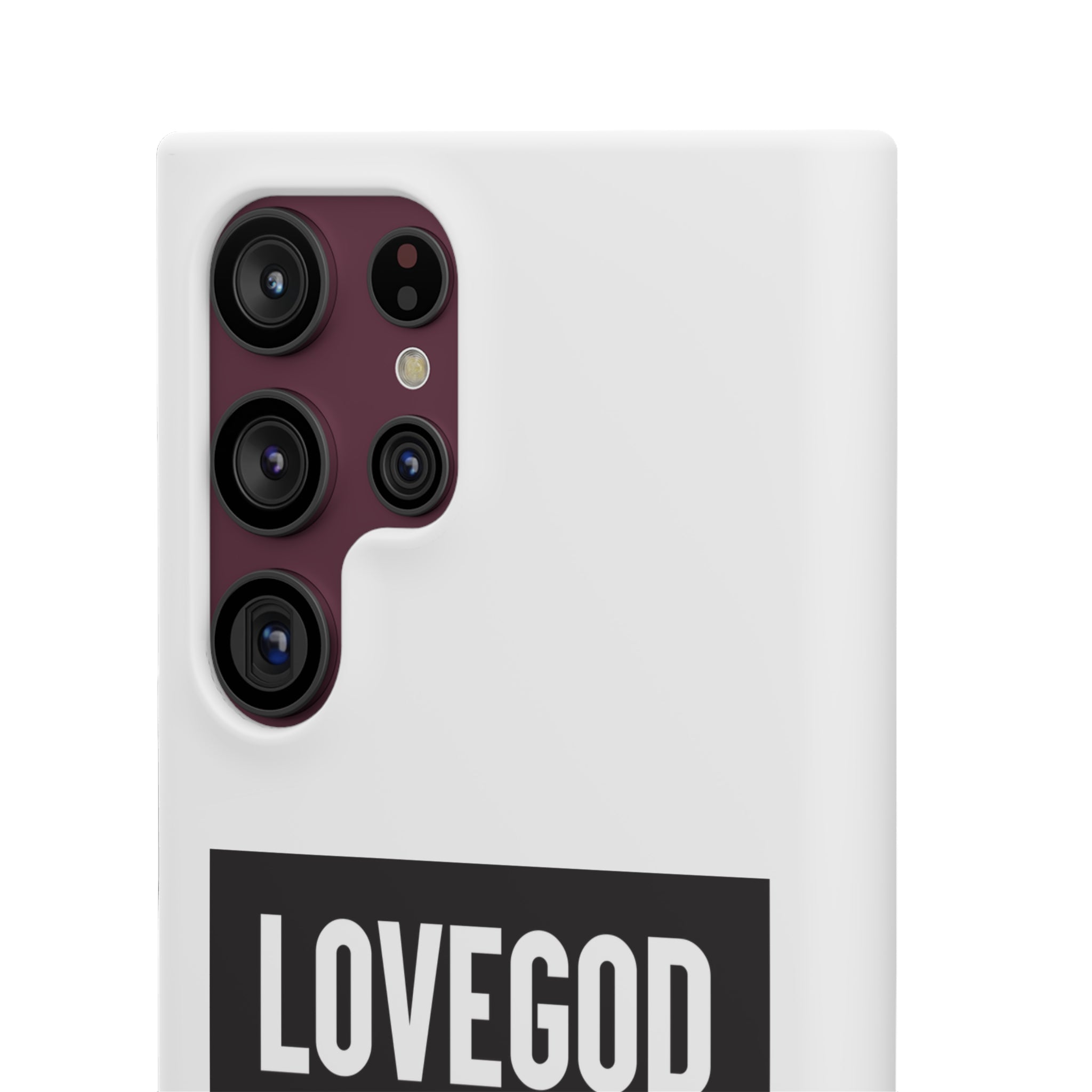 LOVEGOD Limited Edition Phone Snap Case - White (All phones)