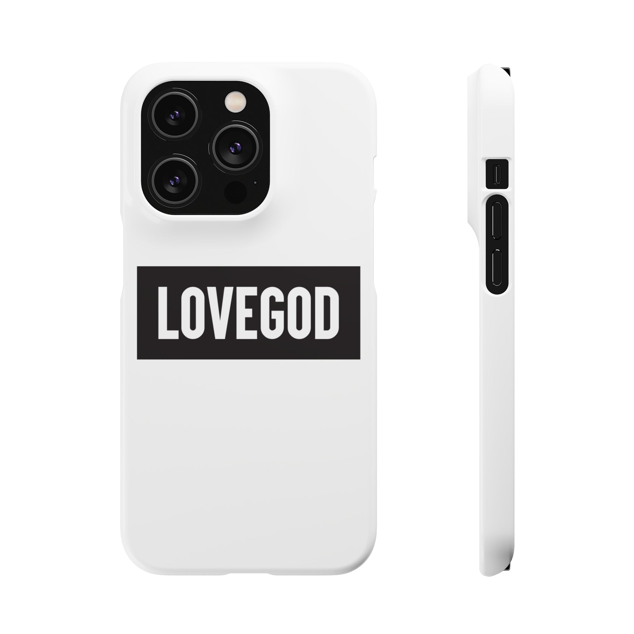 LOVEGOD Limited Edition Phone Snap Case - White (All phones)