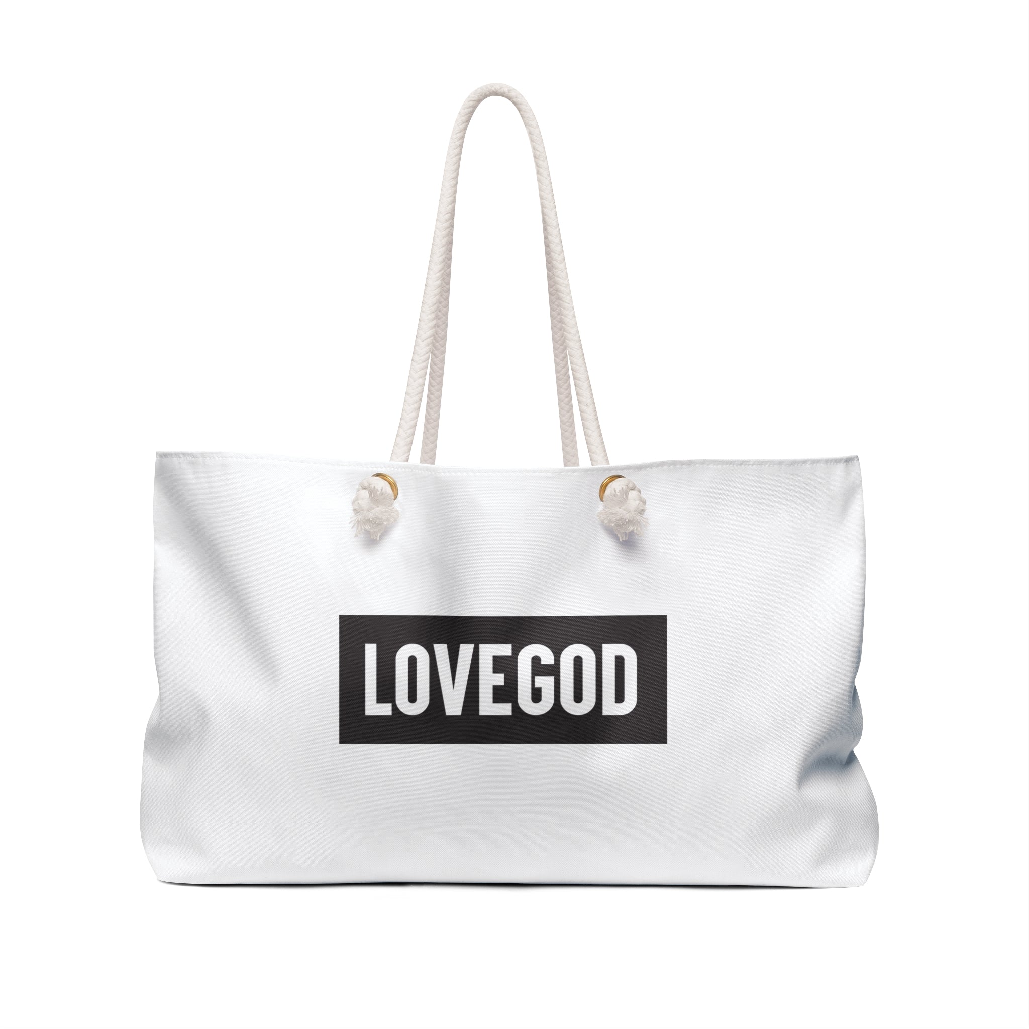 LOVEGOD Unisex Weekender Bag - White