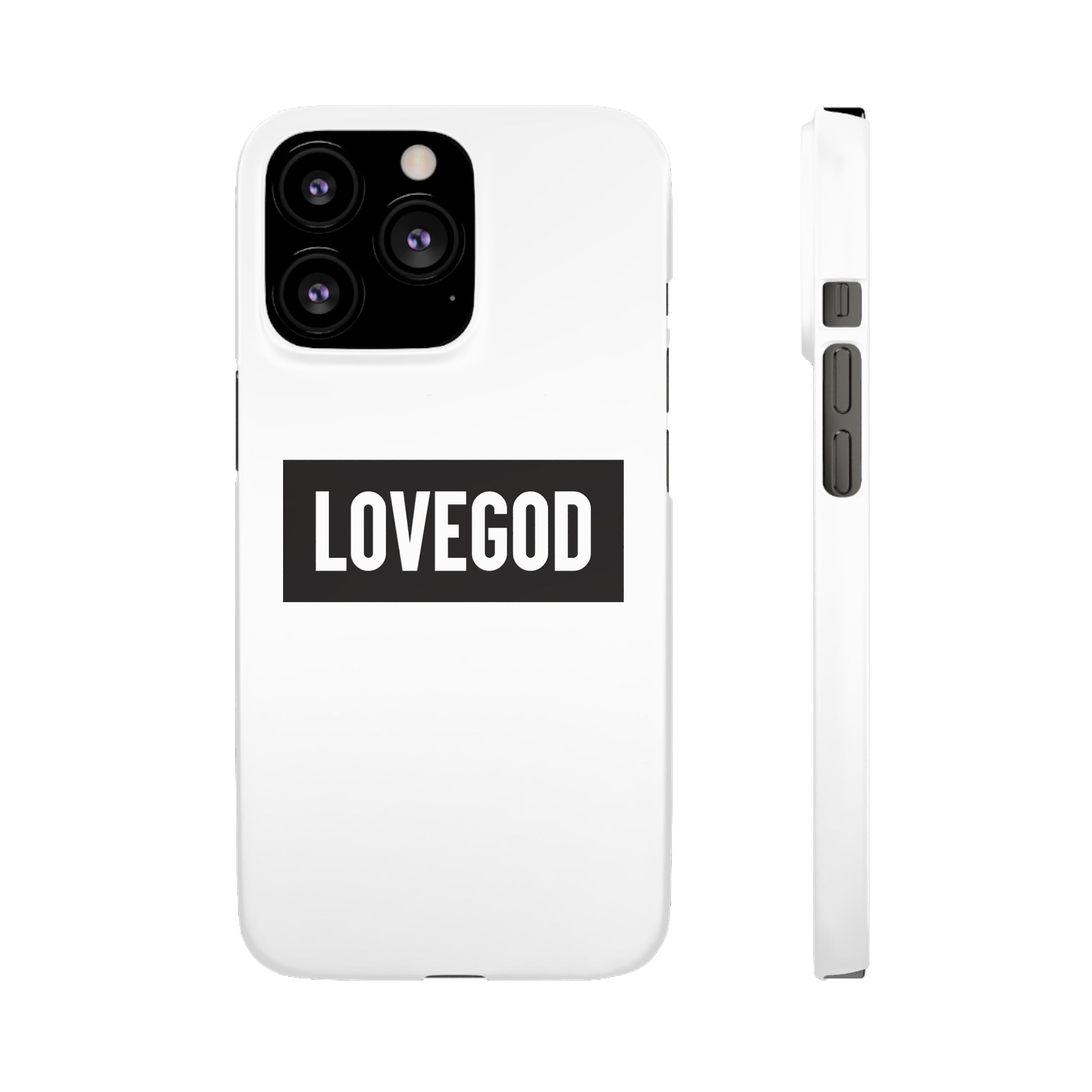 LOVEGOD Limited Edition Phone Snap Case - White (All phones)