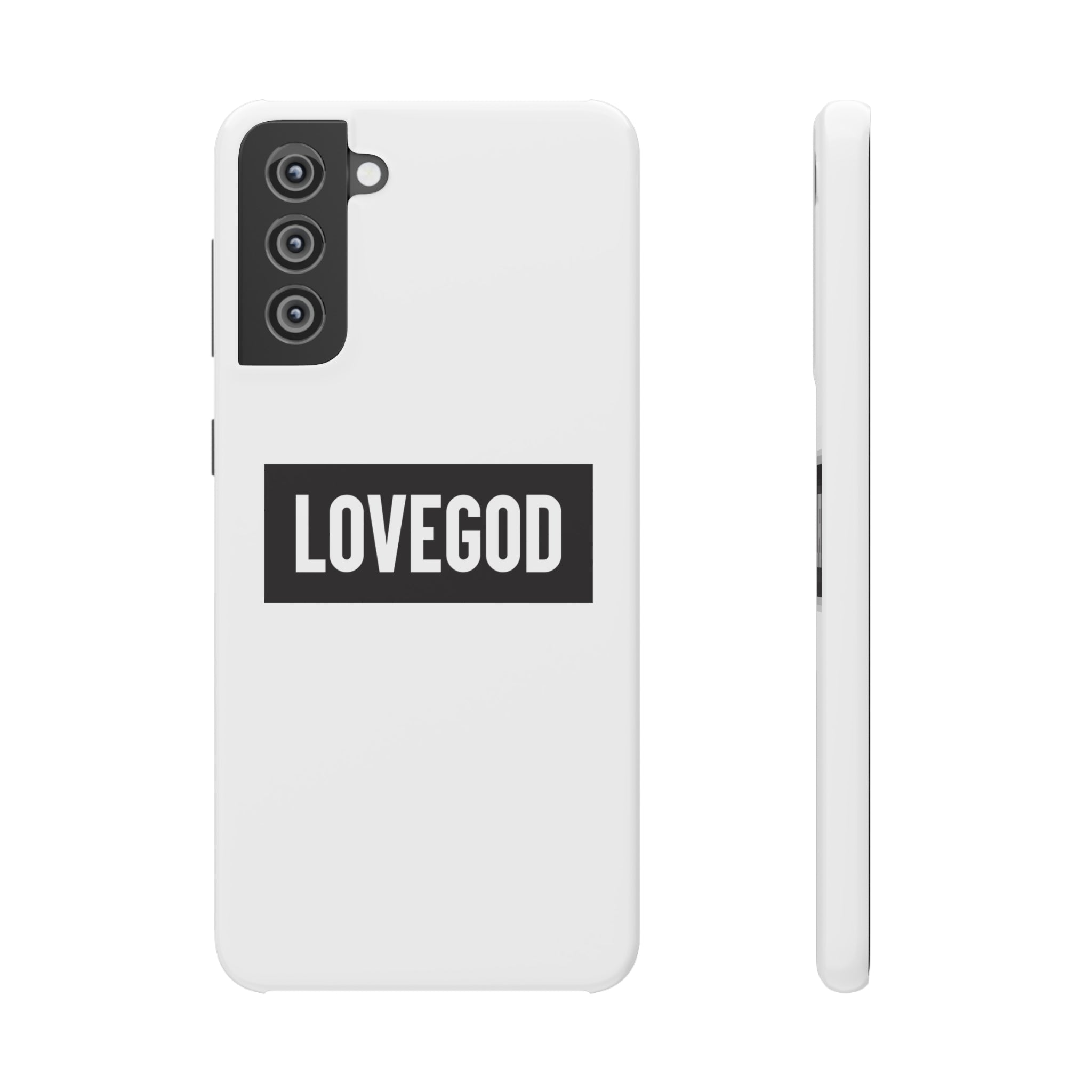 LOVEGOD Limited Edition Phone Snap Case - White (All phones)